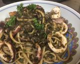 海苔を使ってナンチャッテ・イカ墨パスタ作り方8写真