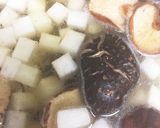 大根と干し椎茸の卵とじ中華スープ作り方1写真