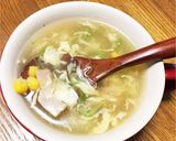 大根と干し椎茸の卵とじ中華スープ作り方4写真