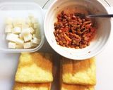 モチっとキムチ納豆の巾着焼き作り方4写真