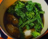 天然だしパックで作る 牡蠣の和風パスタ作り方3写真