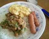 納豆ウインナーごはん♬時短丼♥簡単朝食作り方14写真