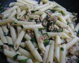 チコリの若葉とクルミでパスタ作り方4写真