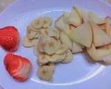 薄切りフルーツに、塩とオリーブオイル作り方4写真