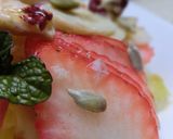 薄切りフルーツに、塩とオリーブオイル作り方9写真