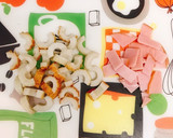 和えるだけ☆ちくわとハムのなめ茸パスタ作り方2写真