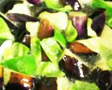 茄子とピーマンの麻婆目玉焼きのせプレート作り方3写真