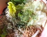 サラダ菜ともち麦のサラダ作り方3写真