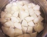 ポテト温玉のオープンサンドinデミソース作り方1写真