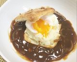 ポテト温玉のオープンサンドinデミソース作り方9写真