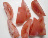 中華風（３）トマトとえのきの玉子スープ。作り方1写真