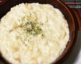 グラタン缶で簡単！豆乳チーズリゾット♪作り方5写真