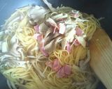 簡単ランチ♪きのことベーコンの和風パスタ作り方8写真