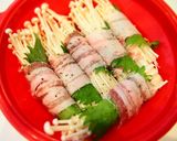 しょうがポン酢で食べるエノキの豚バラ巻き作り方4写真