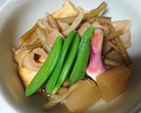 つわぶきと豚バラ肉うまうま炒り煮作り方6写真
