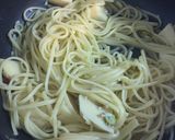 ゴロゴロ筍と芹で春の出会いスパゲッティ作り方6写真