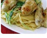 牡蠣と水菜のペペロンチーノ作り方4写真