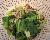 きのこと小松菜のとろたまあんかけうどん作り方3写真