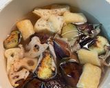 蓮根と茄子と舞茸のお味噌汁作り方6写真