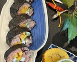 赤飯入り！かまぼこ伊達巻の恵方巻き作り方7写真