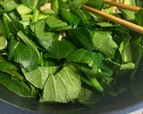 簡単副菜!小松菜のそぼろ煮★常備菜作り方1写真
