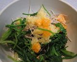 ほうれん草のフルーツ和え作り方1写真
