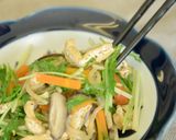 みず菜と油揚げの含め煮作り方7写真