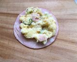 ポテトサラダが残ったらハムカツ！作り方1写真