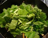 野沢菜と豚肉のコチュジャン炒め作り方4写真