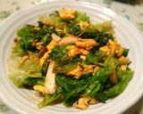 かき菜と豚肉の炒めもの作り方6写真