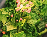 ほうれん草とベーコンの卵炒め作り方1写真