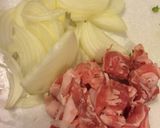 豚コマで簡単！他人丼。作り方1写真