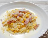 簡単♪コーンたっぷりクリームスープパスタ作り方4写真