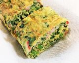 【極厚】菜の花とカニカマの卵焼き作り方5写真