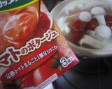 もち麦で雑炊(トマトスープ仕立て)作り方3写真