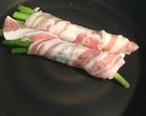 弁当のお供に！豚ばら肉の青ネギ包み！作り方1写真