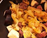 ナスとセンボンのトマトパスタ作り方4写真