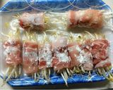 簡単節約メイン料理！もやしの豚バラ巻き作り方5写真