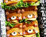 簡単 キャラパン☆くまデコチーズバーガー作り方7写真