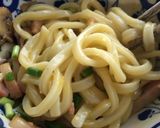 オリーブオイルで濃厚カルボうどん作り方5写真