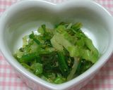 ほうれん草とキャベツの温サラダ～青じそ～作り方4写真