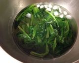 ほうれん草のおひたしポーチドエッグ乗せ作り方4写真
