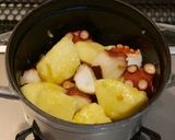 STAUBで油少!じゃが&たこアヒージョ作り方5写真