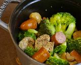 STAUBで油少!じゃが&たこアヒージョ作り方6写真