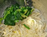 しっかり味付け！法蓮草とモヤシの胡麻和え作り方1写真