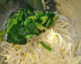 しっかり味付け！法蓮草とモヤシの胡麻和え作り方1写真