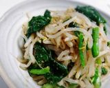 しっかり味付け！法蓮草とモヤシの胡麻和え作り方3写真