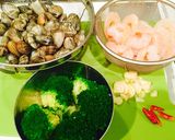 あさりと海老の濃厚チーズクリームパスタ♡作り方1写真