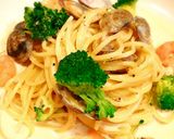 あさりと海老の濃厚チーズクリームパスタ♡作り方10写真