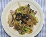 乾燥きのこと春野菜のオイスターソース炒め作り方30写真